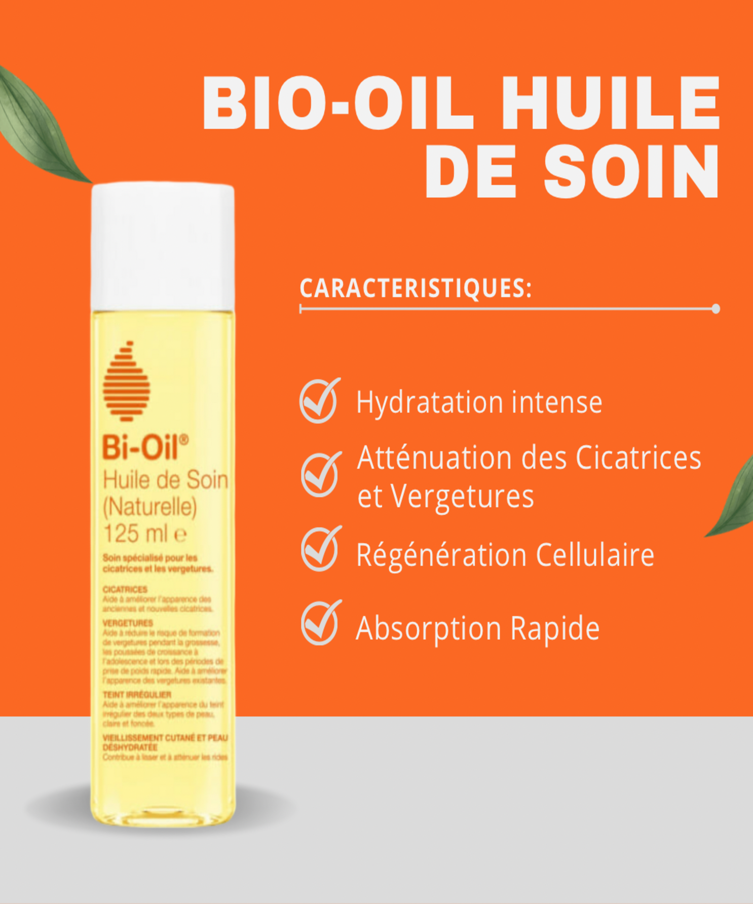 Bio Oil Body Lotion + Huile de Soin Naturelle 125ml OFFERT BIO-OIL