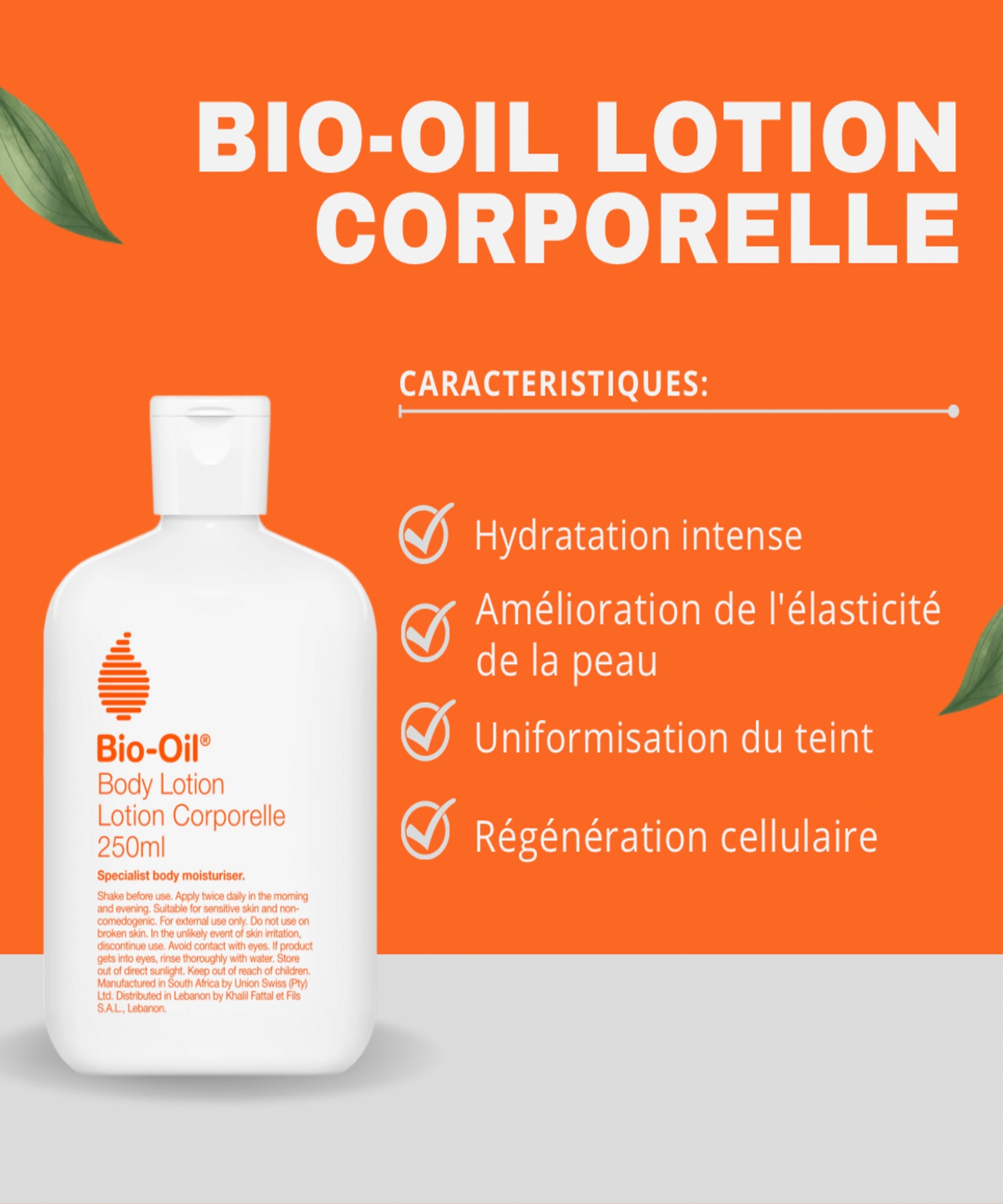 Bio Oil Body Lotion + Huile de Soin Naturelle 125ml OFFERT BIO-OIL