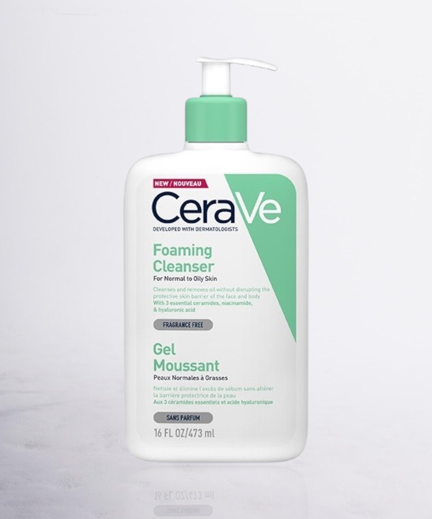 CeraVe Gel Moussant Nettoyant Peau Normale à Grasse 473ml | CareZone