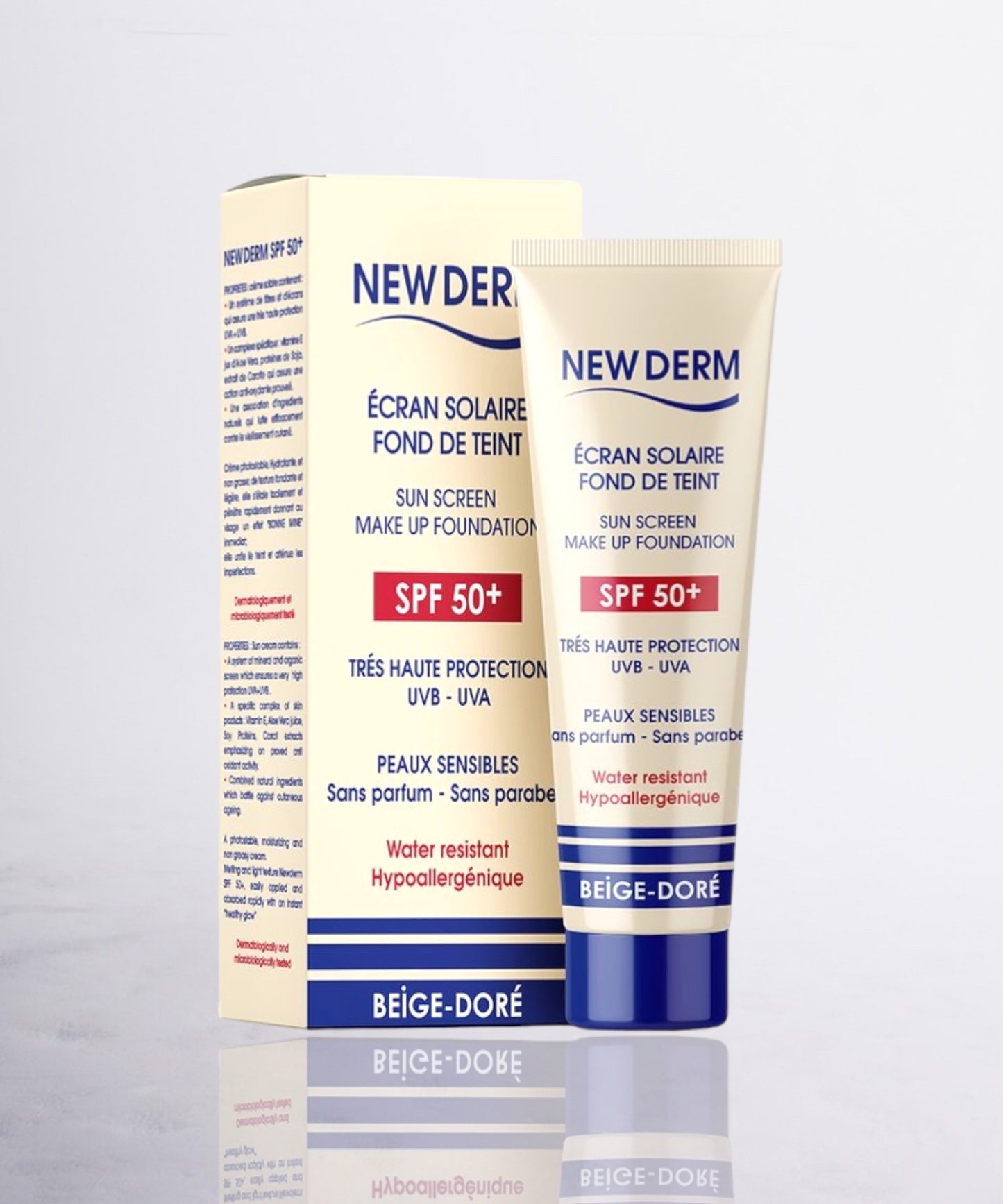 New Derm Ecran Beige Doré SPF 50+ | Carezone