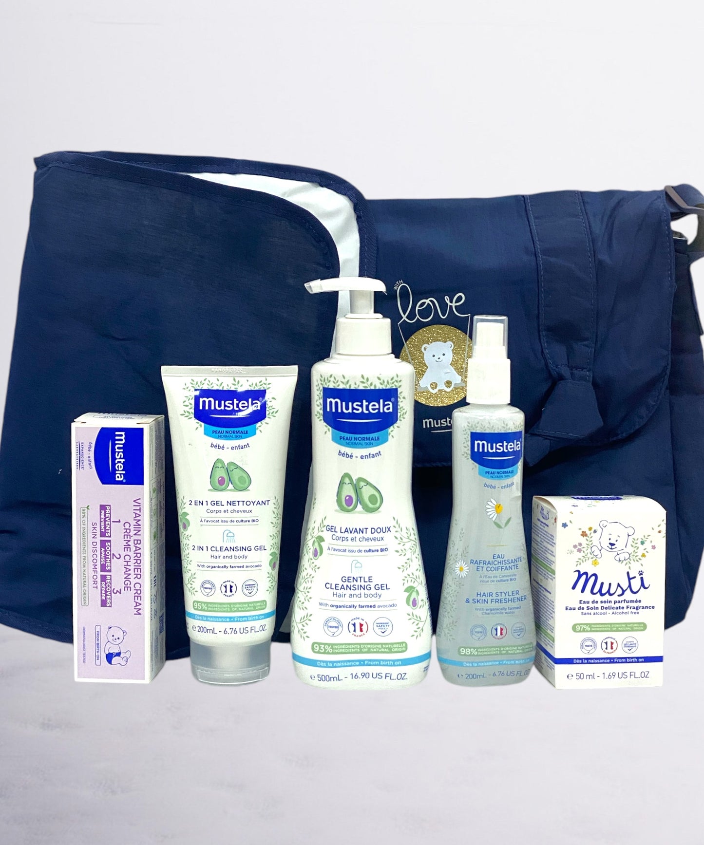 Kit Mustela Soins Bébé avec Sac et Matelas à Langer Offerts