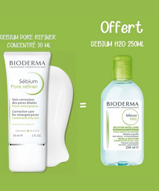 Bioderma Sébium Pore refiner – 30 ml + Sebium H2O 250ml Offert BIODERMA