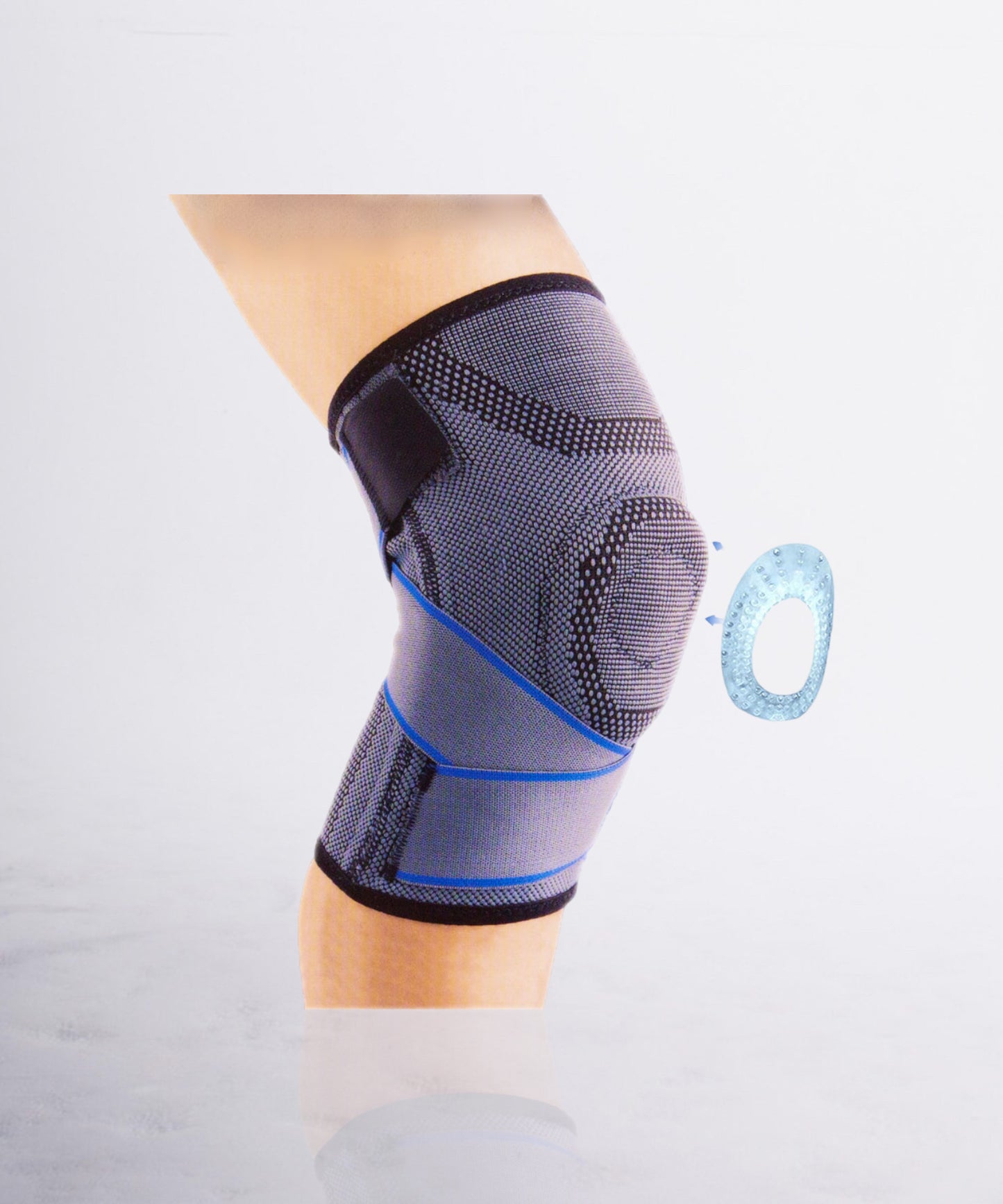 COMFORT Genouillère Strapping avec Coussins en Gel | Carezone